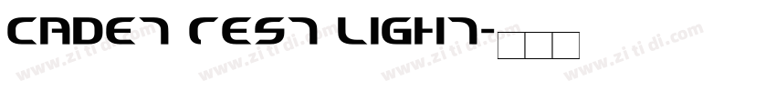 Cadet Test Light字体转换